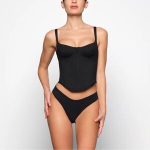 SKIMS Black Corset Top
